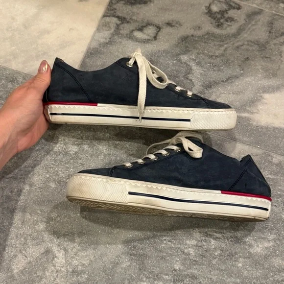 Paul Green Carly 2.0 Indigo Blue Nubuk Suede Sneakers Size 9.5 UK 7 EUC - Picture 5 of 9